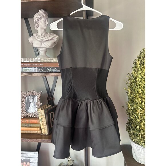 OW Collection Augusta Corset Mini Dress Black Womens Size Small - Picture 10 of 13